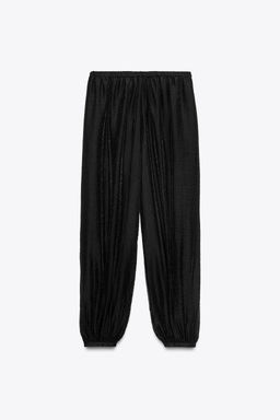 ZW COLLECTION TIE HEM BLOOMER TROUSERS - Zara фото 5