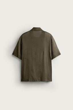 CAMISA FLUIDA JACQUARD / Khaki - Zara фото 7