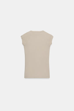 CAMISETA EFECTO LAVADO MANGA RANGL?N / Beige - Zara фото 8