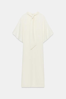 VESTIDO MIDI FLUIDO ZW COLLECTION / Beige claro - Zara фото 16