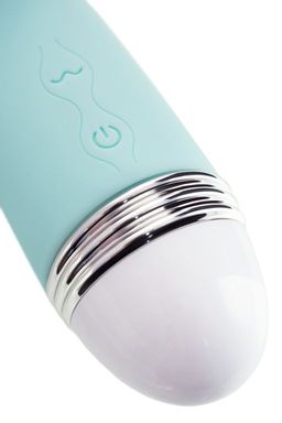 Вибратор с клиторальным стимулятором Flovetta by Toyfa Iris, силикон, голубой, 22 см  фото 13
