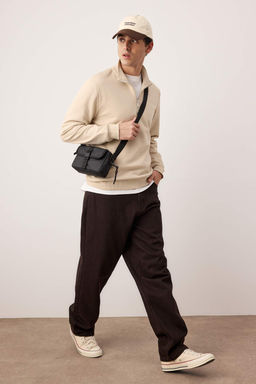 Siyah Regular/Normal Kesim Dik Yaka Kal?n Ici Polarl? Sweatshirt TMNAW26SW00021 - Trendyolmilla фото 20