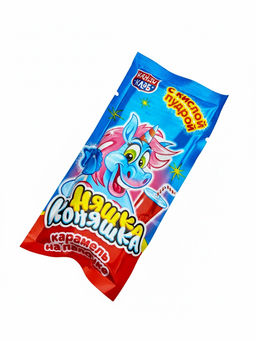 Цена за 5 шт. Леденец на палочке с кислой пудрой Няшка Коняшка ассорти, 12 г - Simaland фото 3