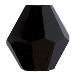 Бусина стеклянная Zlatka GBA-02 6 х 6 мм 22 шт на подложке в пакете с европодвесом №29 черный