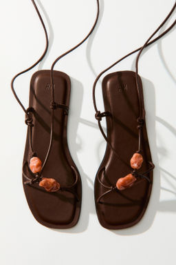 Sandalias de tiras con cuentas - H&m фото 2