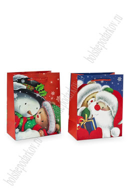 Пакет Новогодний 18*23*10 см (12 шт) SF-7568, микс №30 - Больше подарков фото 3