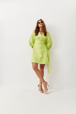 Платье на запах из жатого хлопка - TO BE ONE фото 7