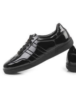 03-B6C-7AG BLACK Кеды женские (натуральная кожа)