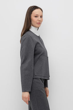 ЕВТ 3252/тем.серый меланж жакет жен