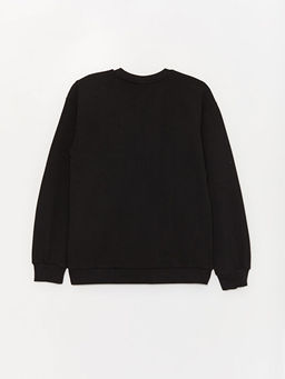 Bisiklet Yaka Bask?l? Uzun Kollu K?z ?ocuk Sweatshirt - Waikiki фото 3