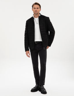 Siyah Suni Deri Ceket - Pierre cardin фото 4