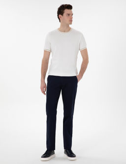 Lacivert Regular Fit Kanvas Pantolon