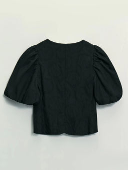 Топ с рукавами-буфами из жаккарда / Zarina