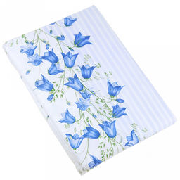 "Колокольчики" Скатерть 150х145см, длина стола до 110см, на 4 персоны, хлопок "Премиум" 186г/м2, "Домашняя мода" (Россия)