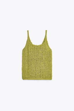 KNIT TOP WITH STRAPS - Zara фото 5