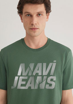 Mavi Jeans Bask?l? Ye?il Ti??rt фото 6