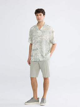 Regular Fit Resort Yaka Desenli Erkek G?mlek