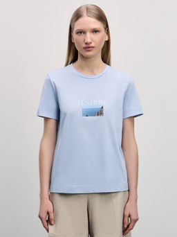 Футболка прямого кроя с принтом / Zarina