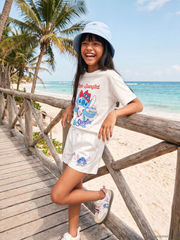 Stitch Bask?l? K?z ?ocuk Ti??rt