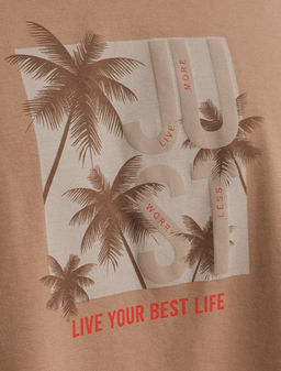 Свободная футболка с авторским принтом