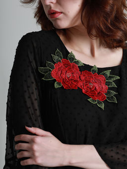 Платье черное длинное нарядное - Almond фото 4