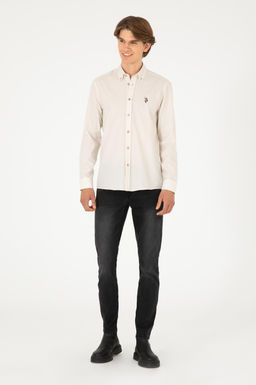 Мужская базовая рубашка с длинным рукавом Stone Неожиданная скидка в корзине - U.s. polo assn фото 4