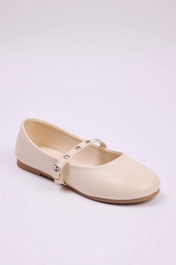 Krem Aksesuar Bant Detayl? Buyuk/Kucuk K?z Cocuk kids Mary jane Babet TAKAW26BE00001 - Trendyolmilla фото 6
