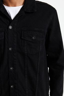 TRENDYOL MAN Siyah Regular Fit Basic Denim Ceket TMNAW22CE0019 - Trendyolmilla фото 5