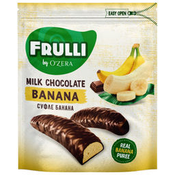 OZera, конфеты Frulli суфле банана в шоколаде, 125 г