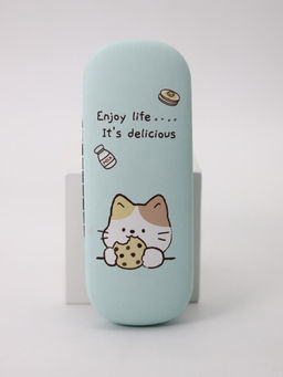 Чехол для очков "Enjoy life its delicious", green