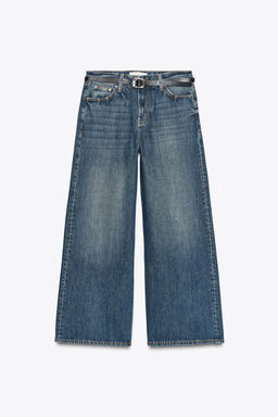 Z1975 HIGH-WAIST BELTED CULOTTES JEANS - Zara фото 18