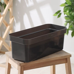 Ящик балконный для цветов «Эко», 8 л, 40×17×15.5 см, пластиковый, цвет тёмный гранит