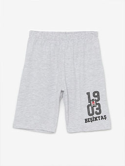 Beli Lastikli Be?ikta? Bask?l? Erkek ?ocuk Pijama ?ort 2li - Waikiki фото 3