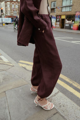 LINEN BALLOON TROUSERS