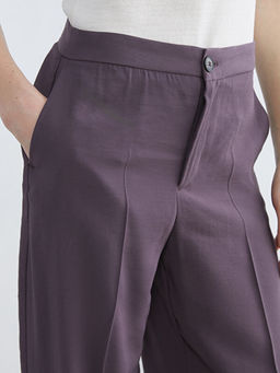 Y?ksek Bel Geni? Pa?a Kad?n Pantolon