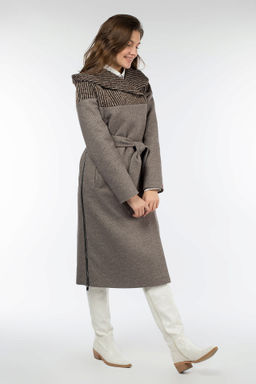 01-10252 Пальто женское демисезонное (пояс) - El podio фото 3