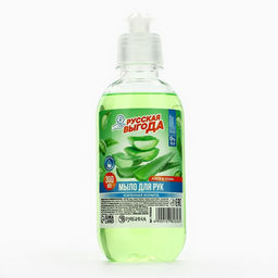 Цена за 3 шт. Жидкое мыло для рук РУССКАЯ ВЫГОДА, 300 мл, аромат алоэ и трав