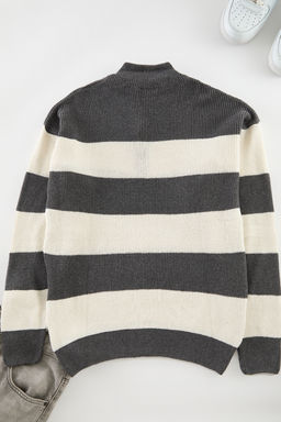 Trendyolmilla Man Siyah Fitted Triko Kazak TMNAW25KZ00062  фото 3