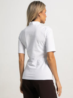 Водолазка с коротким рукавом (белая) Б15598-50М - Lt collection фото 3