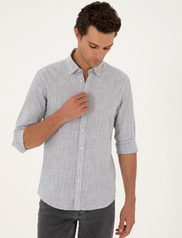 Рубашка узкого кроя с длинным рукавом Saks - Cacharel фото 3