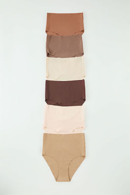 Trendyolmilla Pembe 6l? Micro Dikissiz/Iz Yapmaz Lazer Kesim Yuksek Bel Klasik Orme Kulot THMAW25KU00038  фото 12