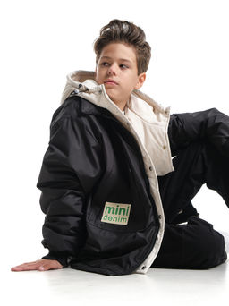 Куртка для мальчика утепленная 33-8215 черный