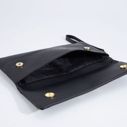 Сумка-клатч на магнитах, ремешок на запястье, цвет чёрный - Simaland фото 6