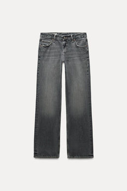 TRF WIDE-LEG LOW-RISE JEANS - Zara фото 4