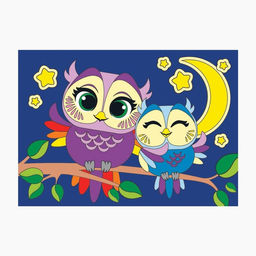 Картина по номерам Совушки 20 28,5 см - Школа талантов фото 2