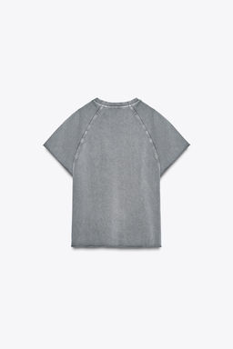 WASHED-EFFECT TEXT PLUSH SWEATSHIRT - Zara фото 20