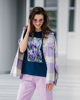 Футболка с шёлковой вставкой FSK108 - Sahar art lab фото 2