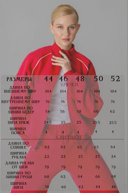 Арт. 2916 Костюм с начесом женский 44-52 (5 шт) Цвет:красный