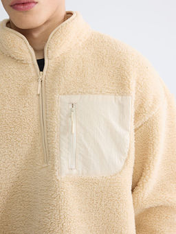 Dik Yaka Pel?? Erkek Sweatshirt