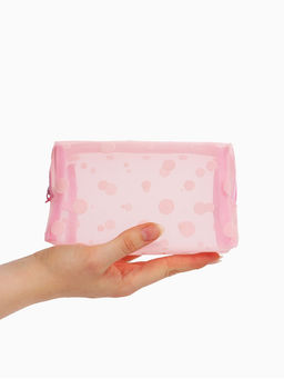 Косметичка дор Горох, сетка 18*7,5*10, отд на молнии, розовый